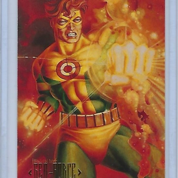 DC Comics 1994 SkyBox Master Series - Geo-Force, Monarch, Power Girl - Picture 5 of 6